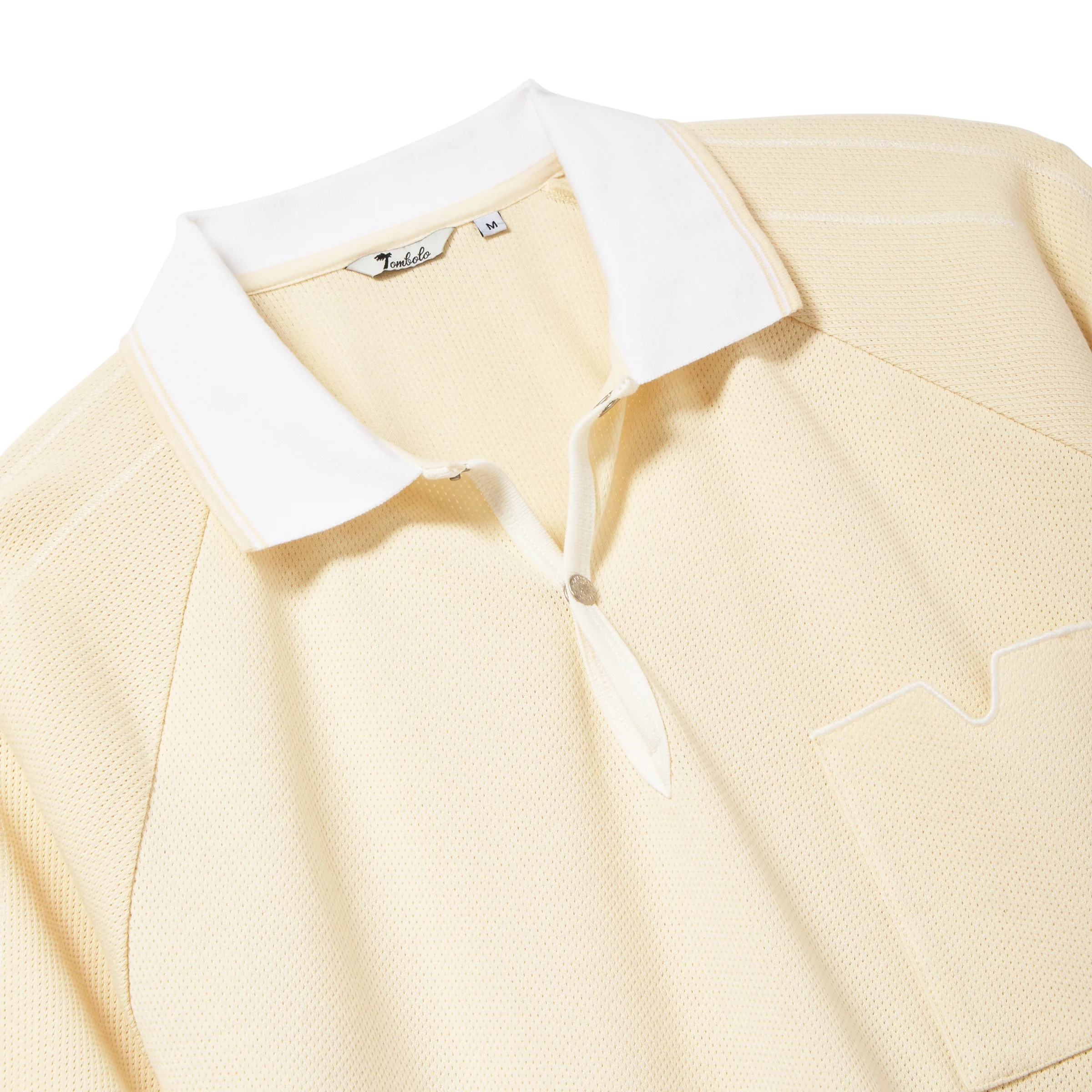 Raglan Mesh Polo (Beige) - Image 2