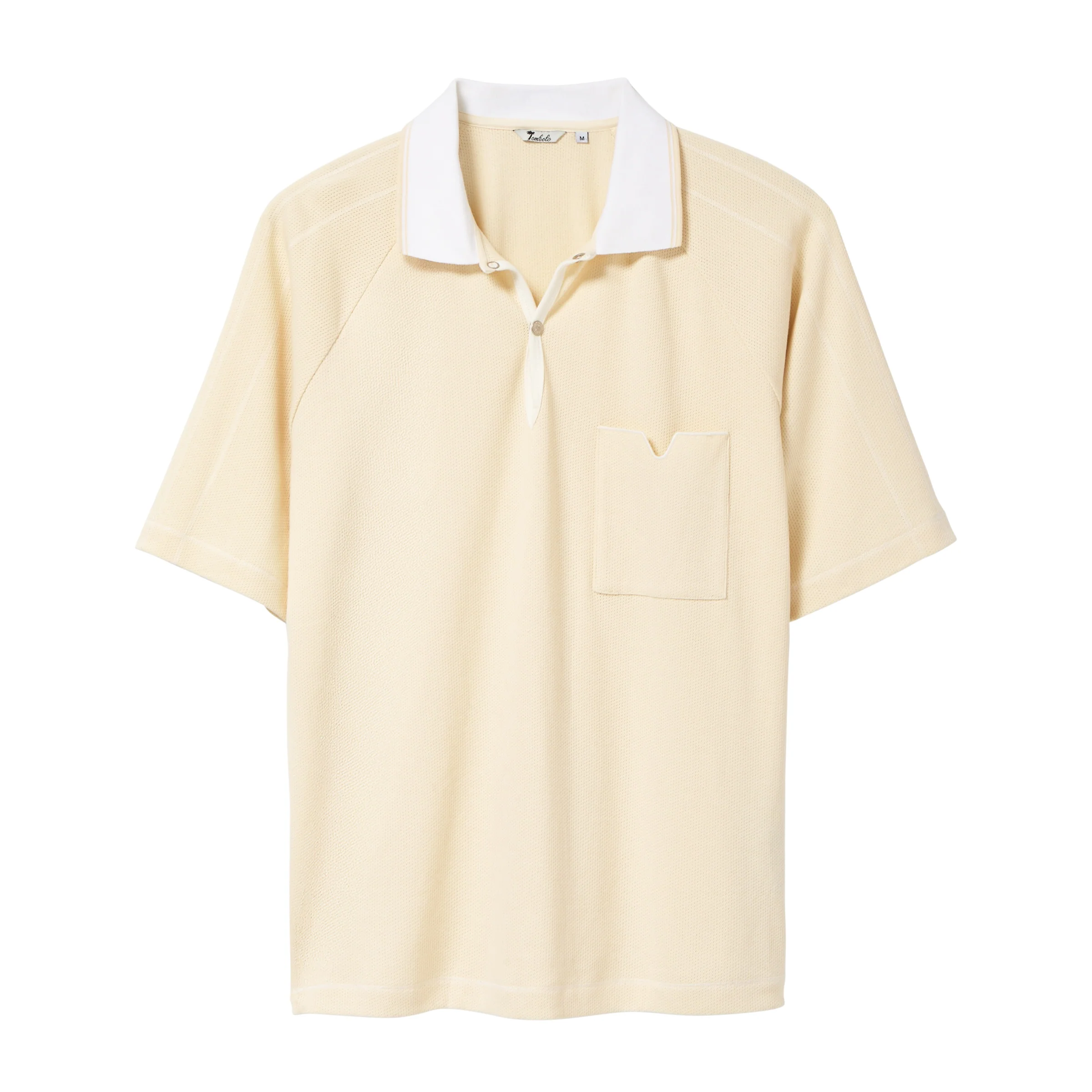 Raglan Mesh Polo (Beige)