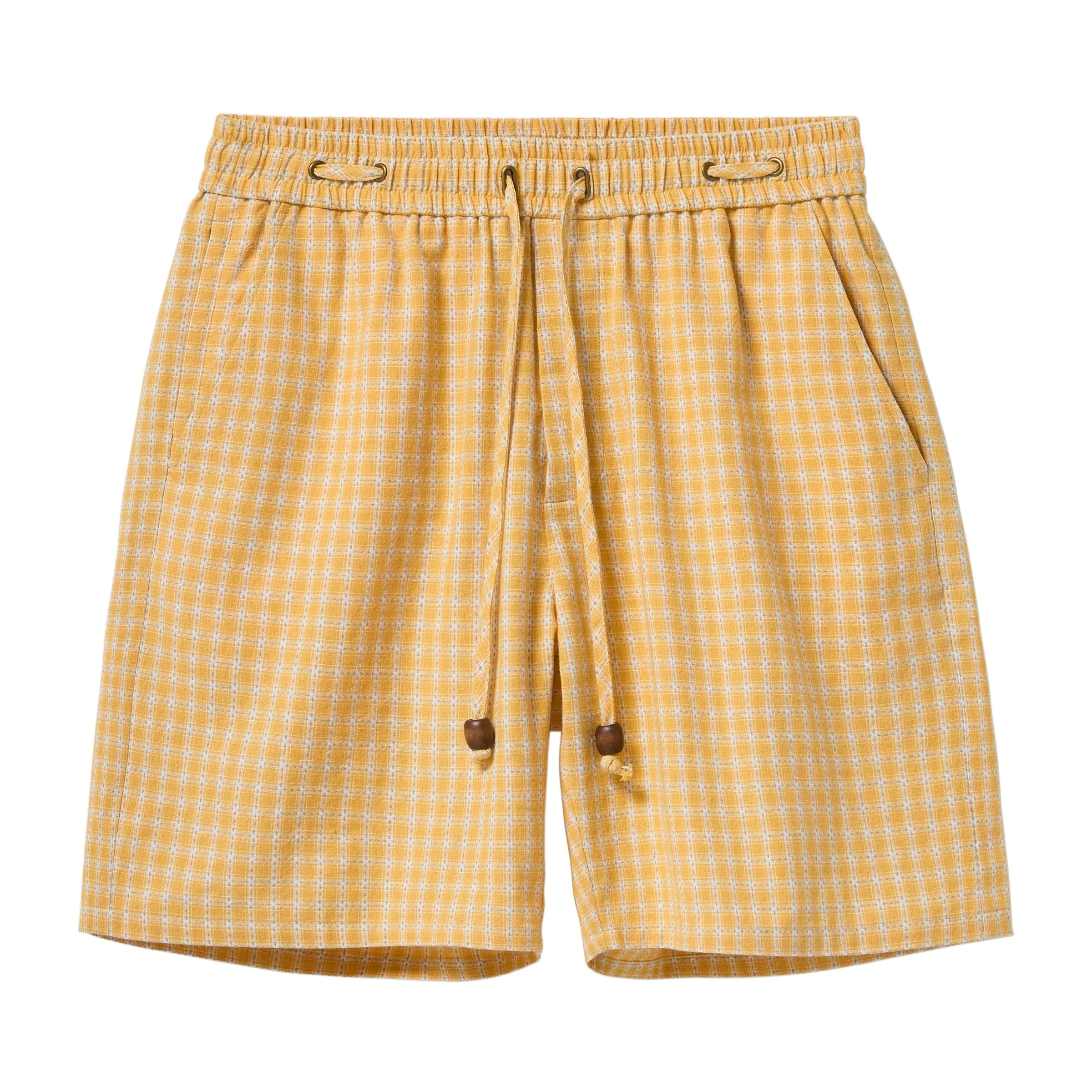 Easy-Going Shorts (Yellow Plaid)