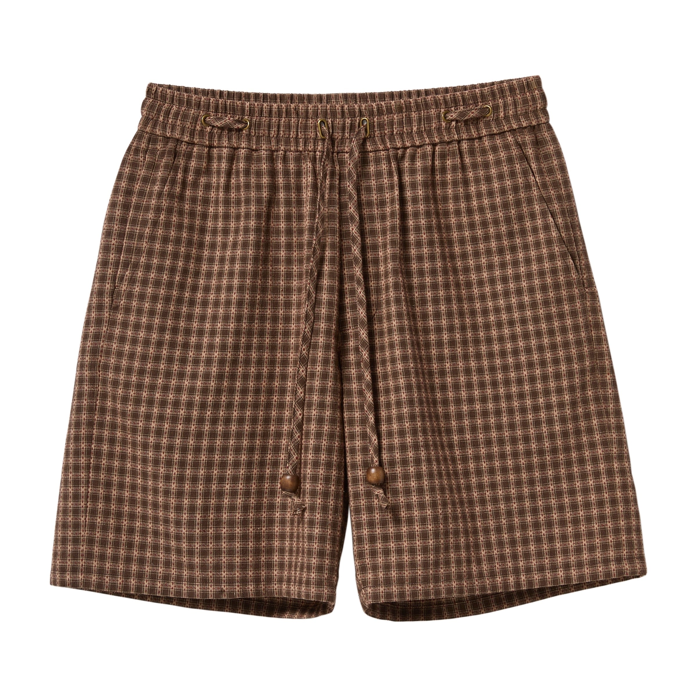 Easy-Going Shorts (Light Brown Plaid)