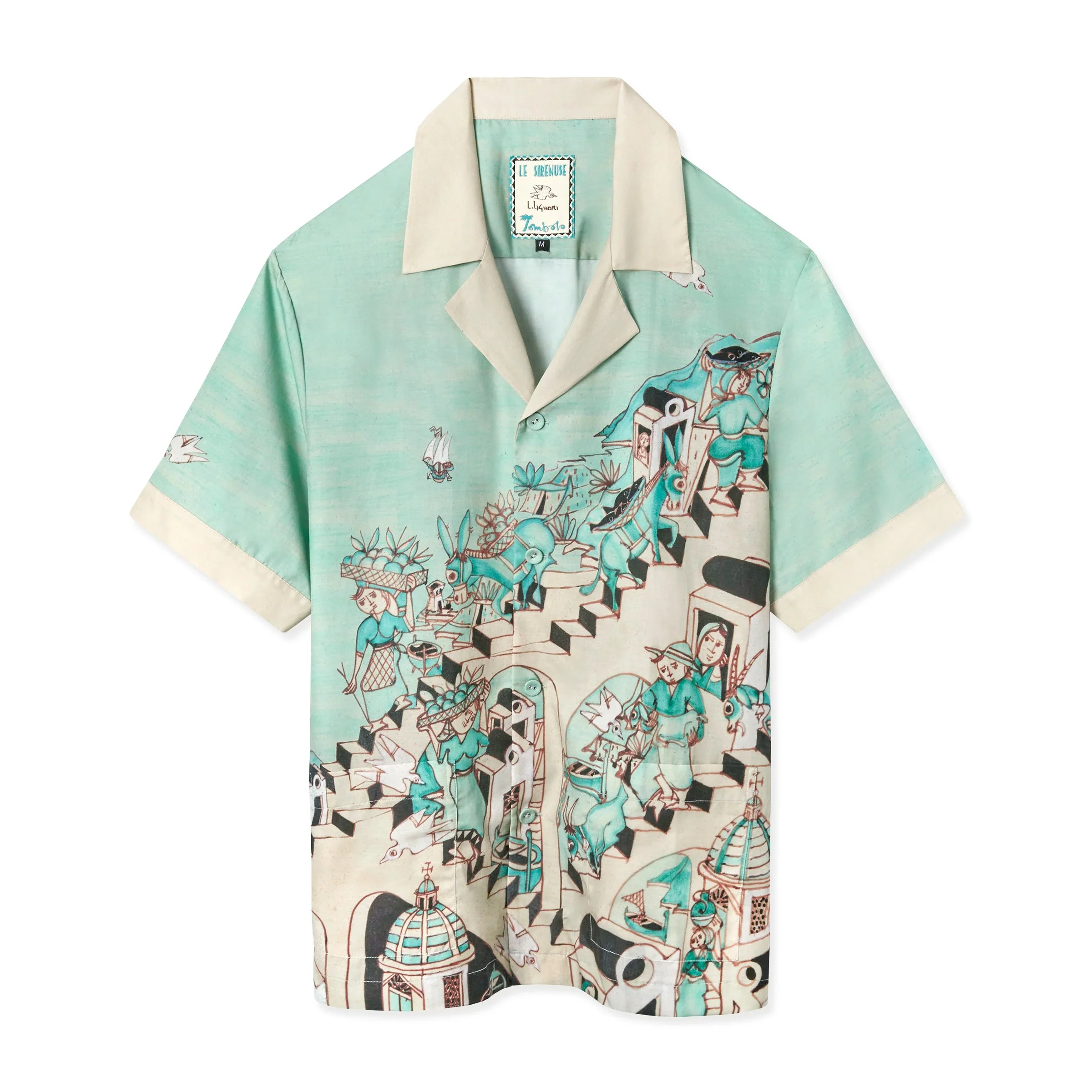 'Le Sirenuse' by Lucio Liguori (Silk & Cotton Twill)