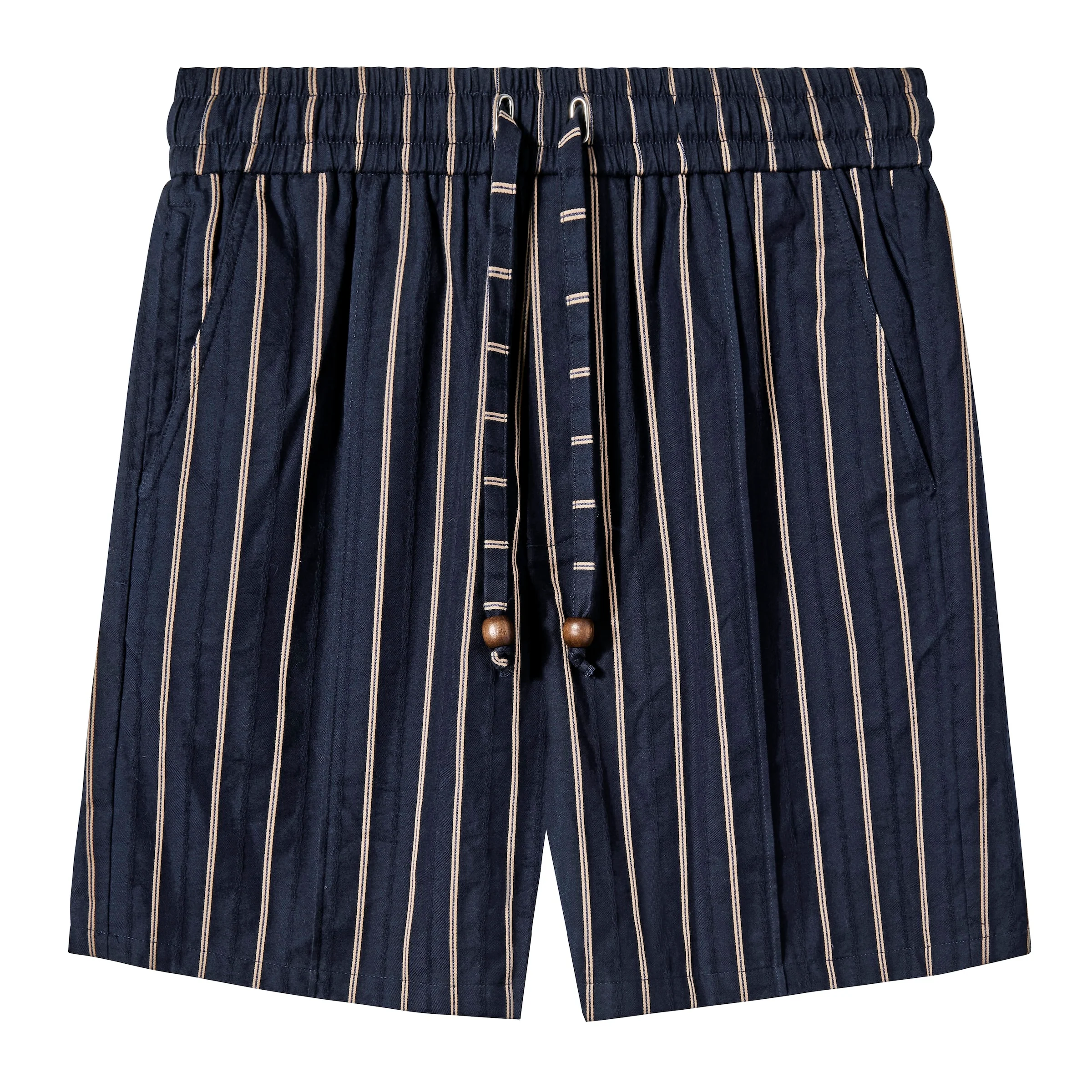 Easy-Going Shorts (Navy Jacquard Stripe)