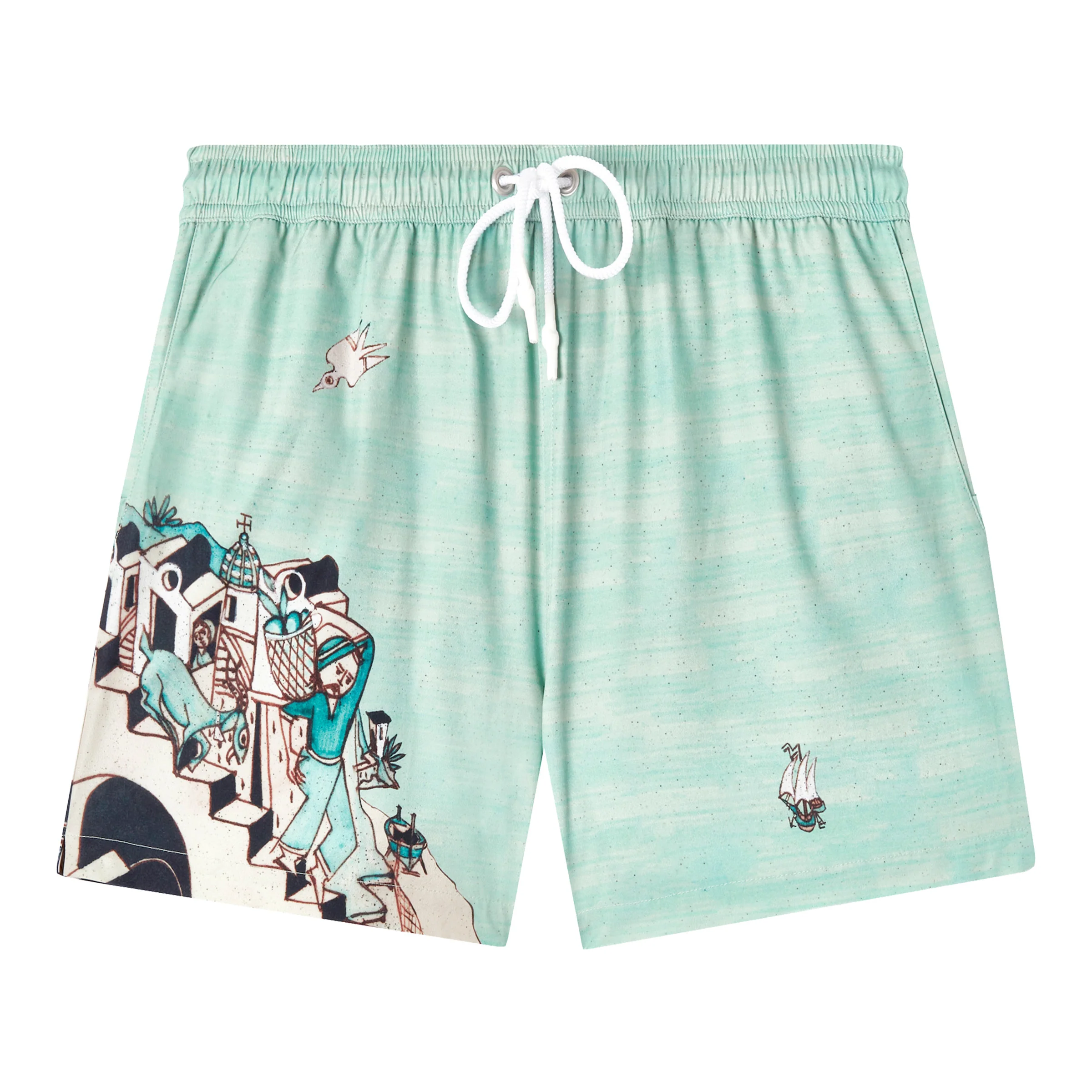 'Le Sirenuse' Swim Trunks by Lucio Liguori
