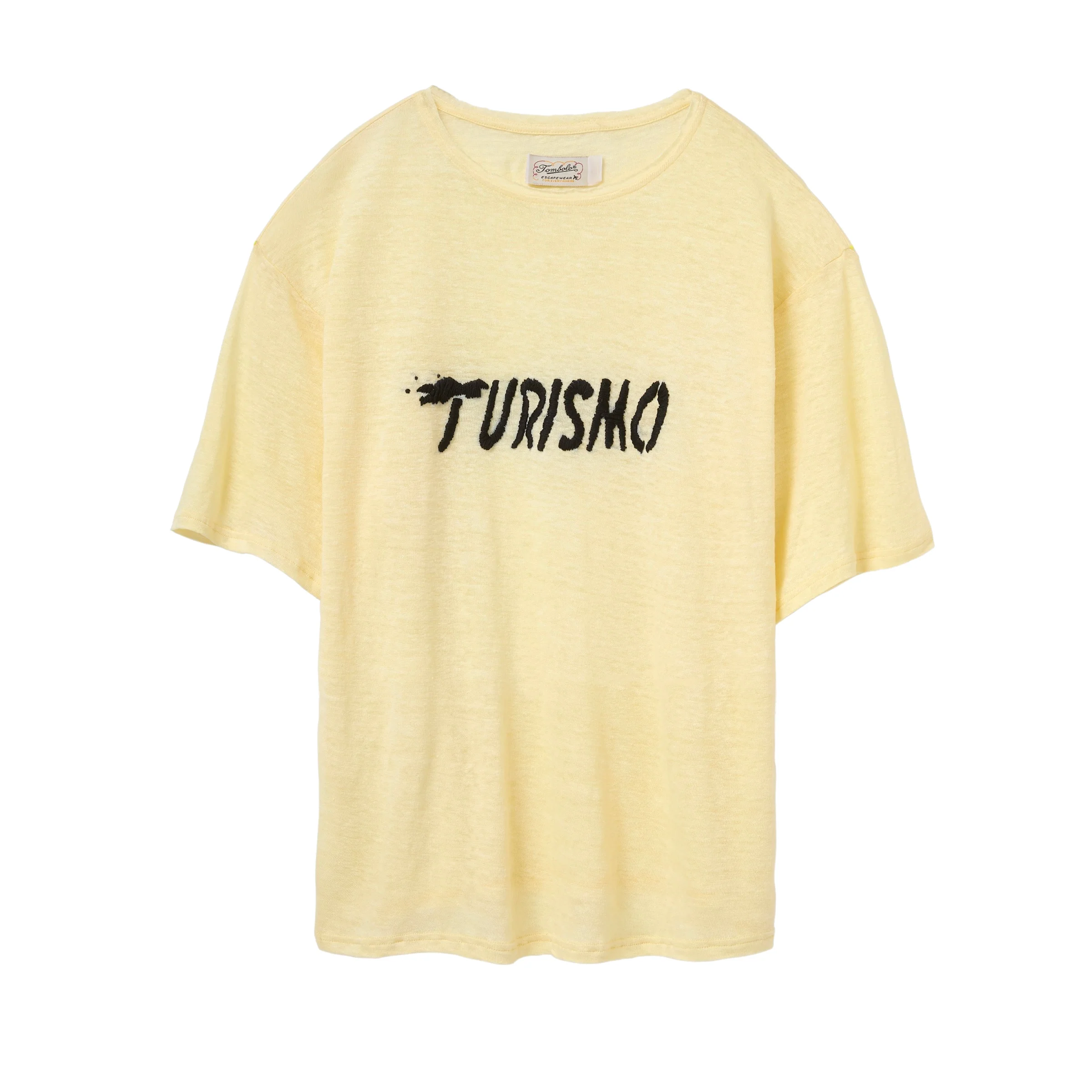 'Turismo' Linen Tee (Yellow)